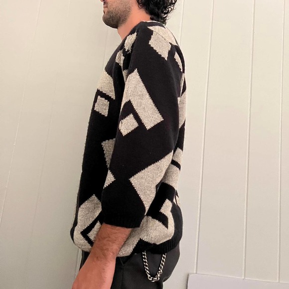 Vintage black and tan abstract - Picture 3 of 4